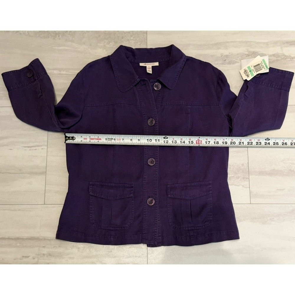 JM Collection Jacket, Women's Size Medium, Purple, Button Up Blazer NWT - Picture 11 of 11